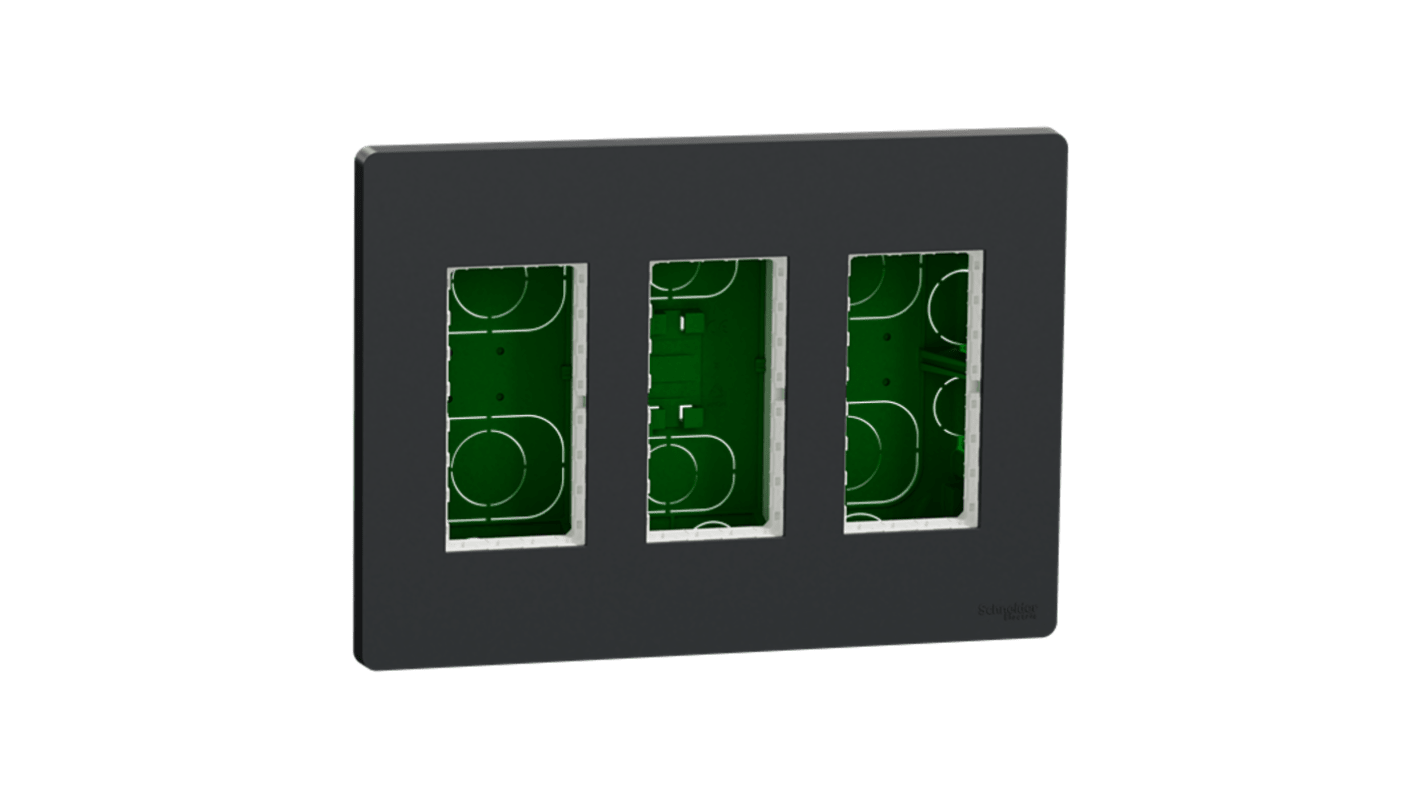Schneider Electric New Unica Anthracite Grey ABS Back Box Mounting Frame, Flush Mount Mount, 165 x 230 x 62mm