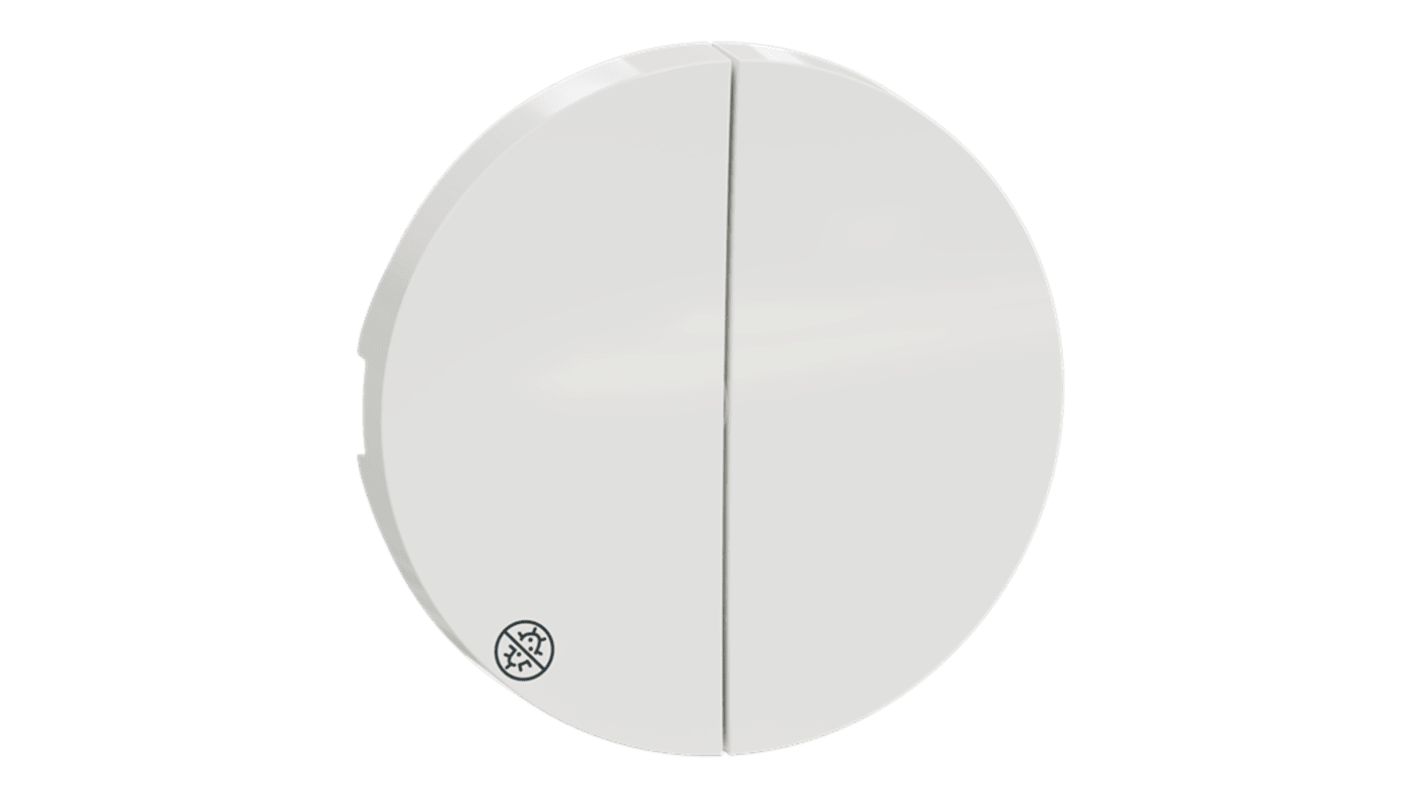 Schneider Electric White Push Button Cap for Use with Double Switch And Push-Button, 51 x 8.5mm