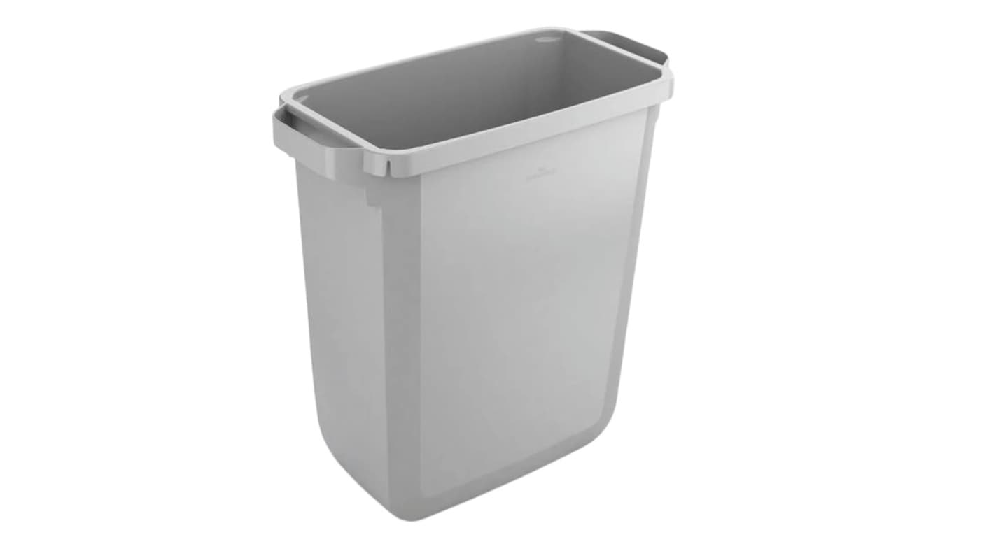 Durable 1800503050 60L Grey Plastic Waste Bin