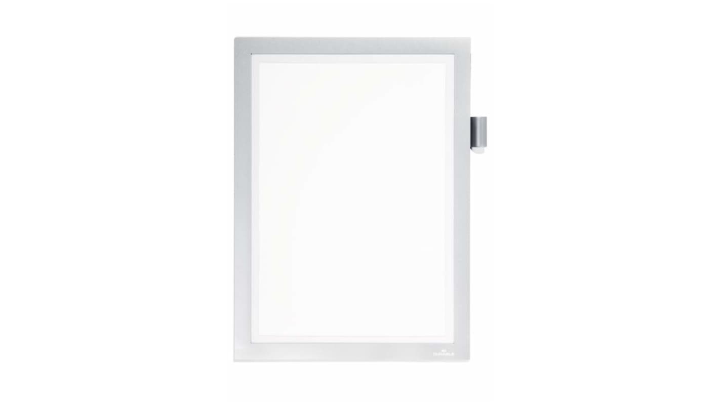Durable Magnetic498923 Silver Information Frame, 323mm Height, 236mm Width