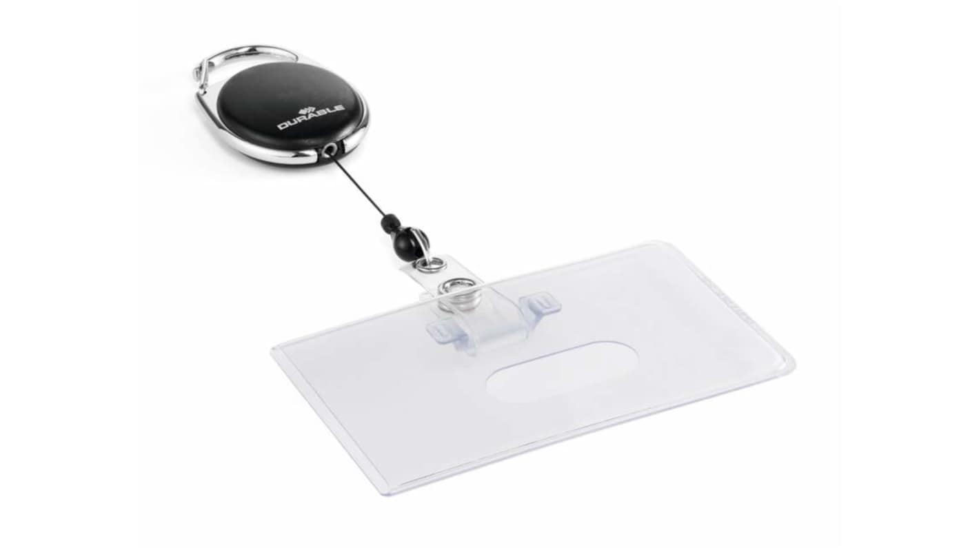 Durable Black Name Badge With Badge Reel
