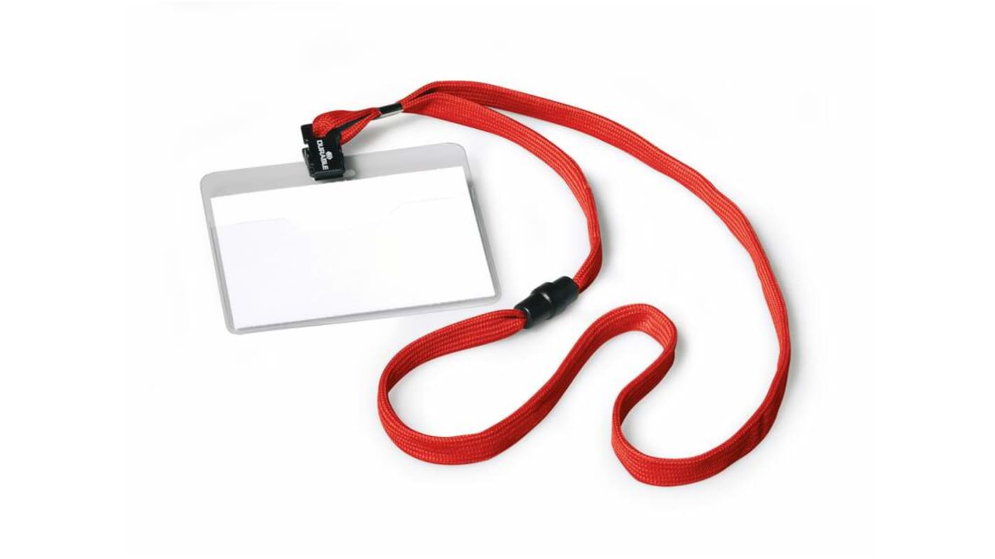Durable Red Name Badge