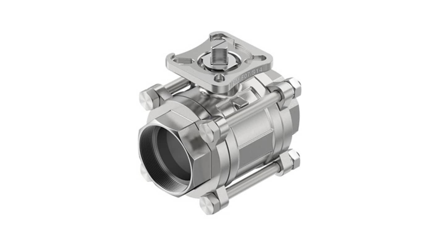 Festo Stainless Steel Ball Valve, Ball Valve, Flanged, 50mm, 63bar Operating Pressure