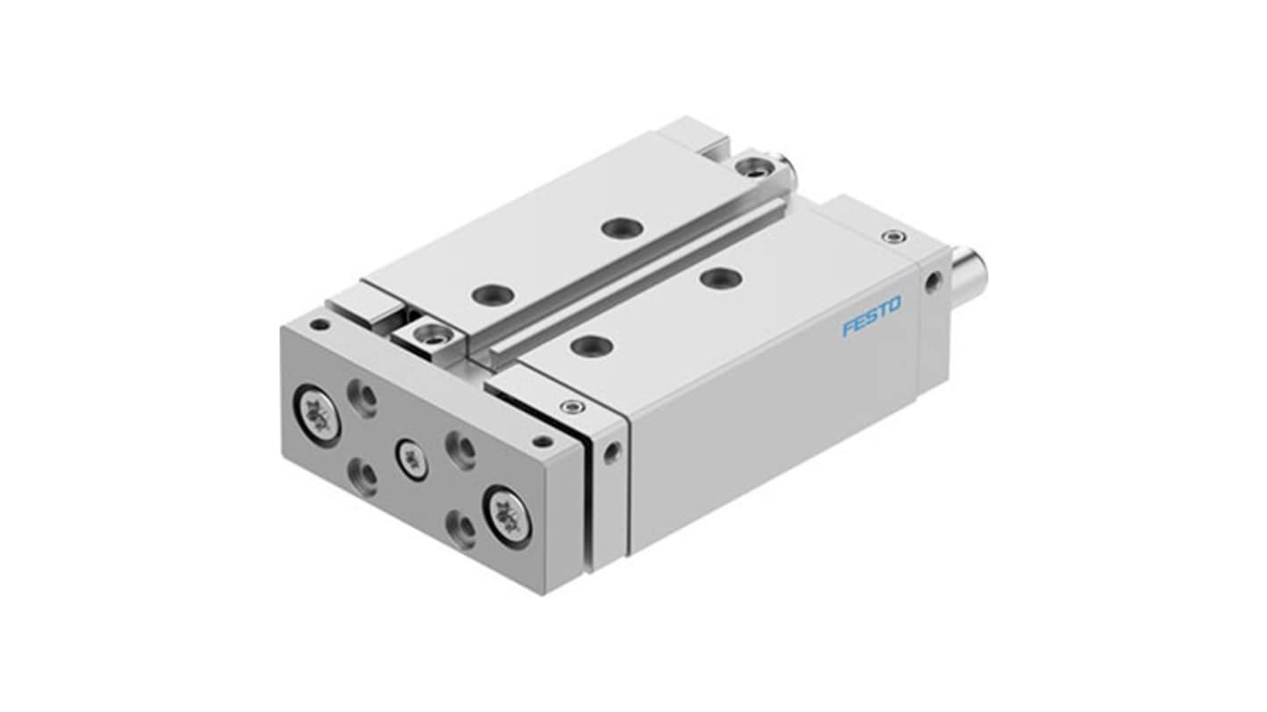 Festo Pneumatic Guided Cylinder - DFM-20-50-B-PPV-A-KF, 20mm Bore, 50mm Stroke, DFM Series, Double Acting