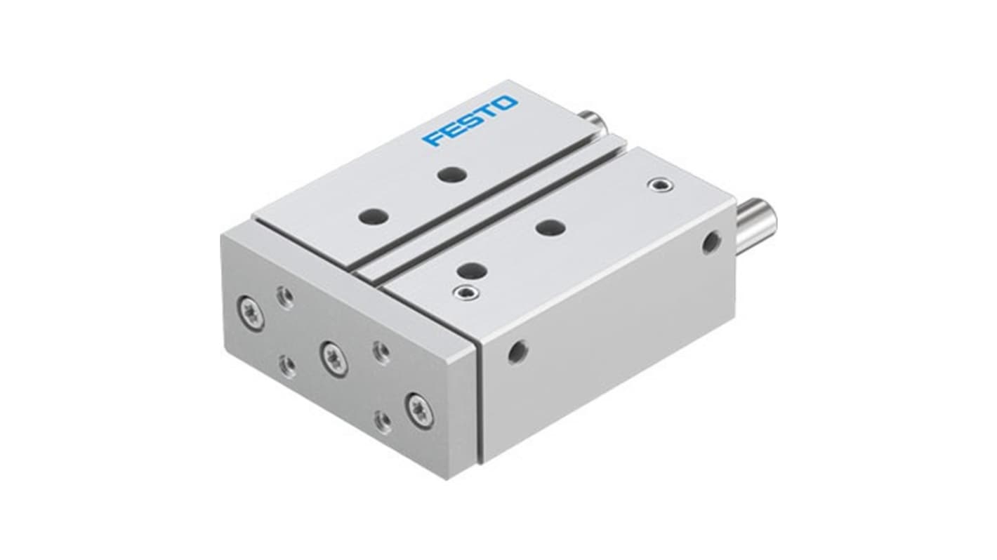 Festo Pneumatic Guided Cylinder - DFM-40-80-P-A-KF-F1A, 40mm Bore, 80mm Stroke, DFM Series, Double Acting