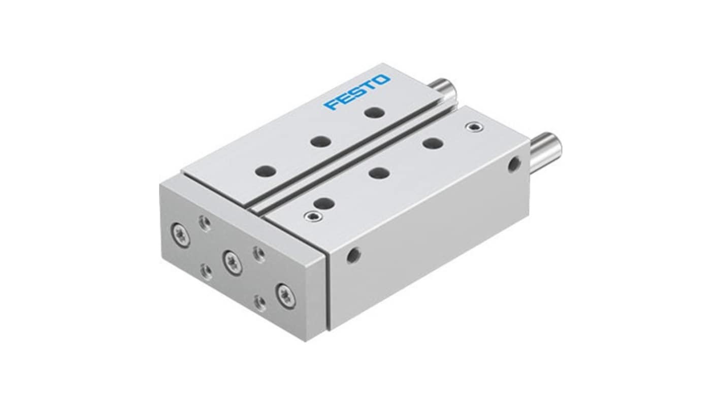 Festo Pneumatic Guided Cylinder - DFM-32-100-P-A-KF-F1A, 32mm Bore, 100mm Stroke, DFM Series, Double Acting