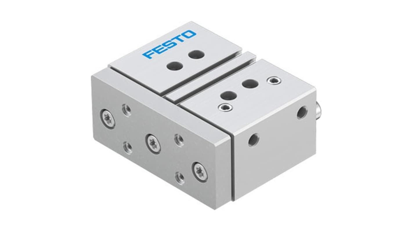 Festo Pneumatic Guided Cylinder - DFM-40-25-P-A-KF-F1A, 40mm Bore, 25mm Stroke, DFM Series, Double Acting