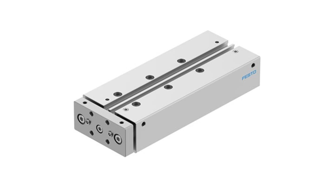 Festo Pneumatic Guided Cylinder - DFM-16-100-B-PPV-A-GF, 16mm Bore, 100mm Stroke, DFM Series, Double Acting