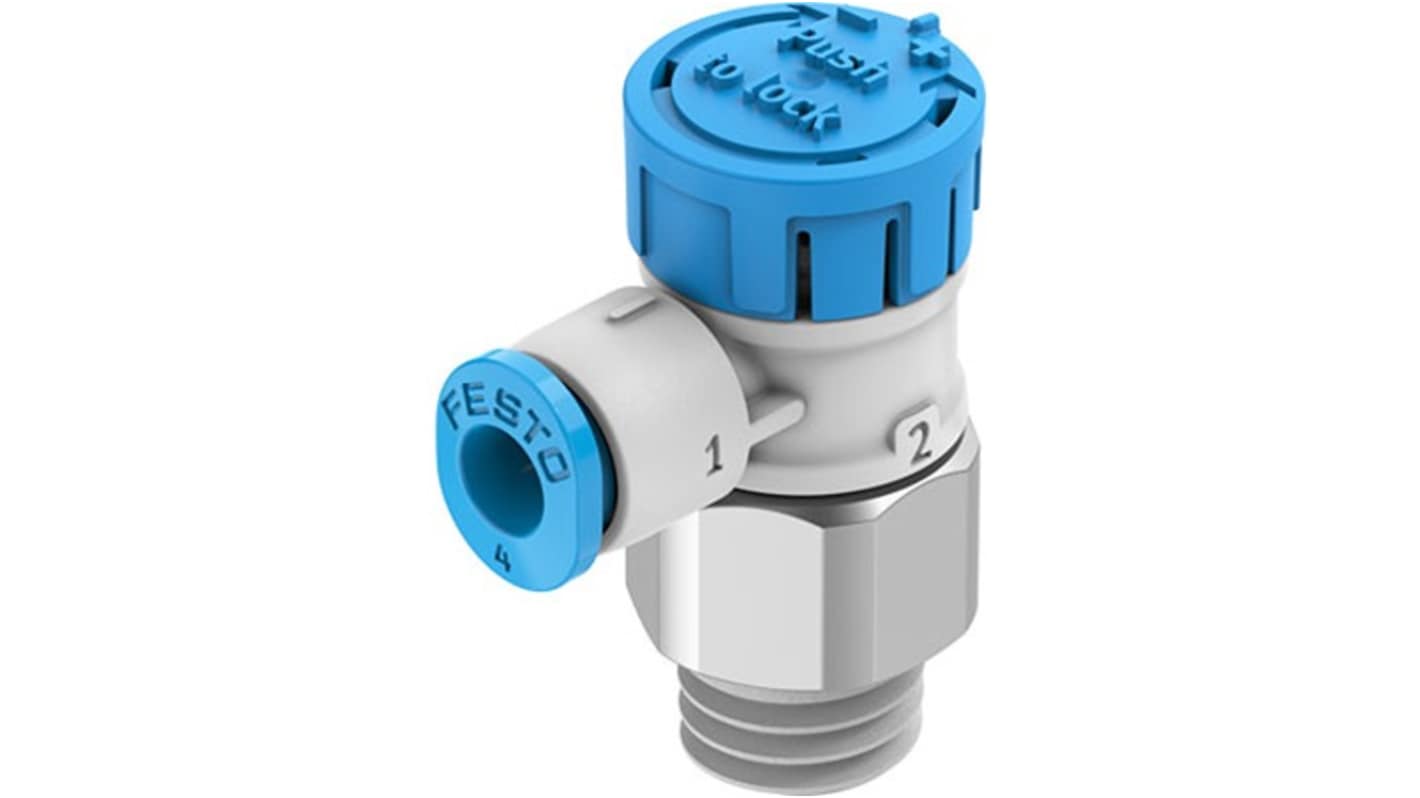 Festo Manual Pneumatic Relay Pneumatic Manual Control Valve VFOE Series, R 1/8, 1/8in, VFOE-LE-T-R18-Q4-F1A