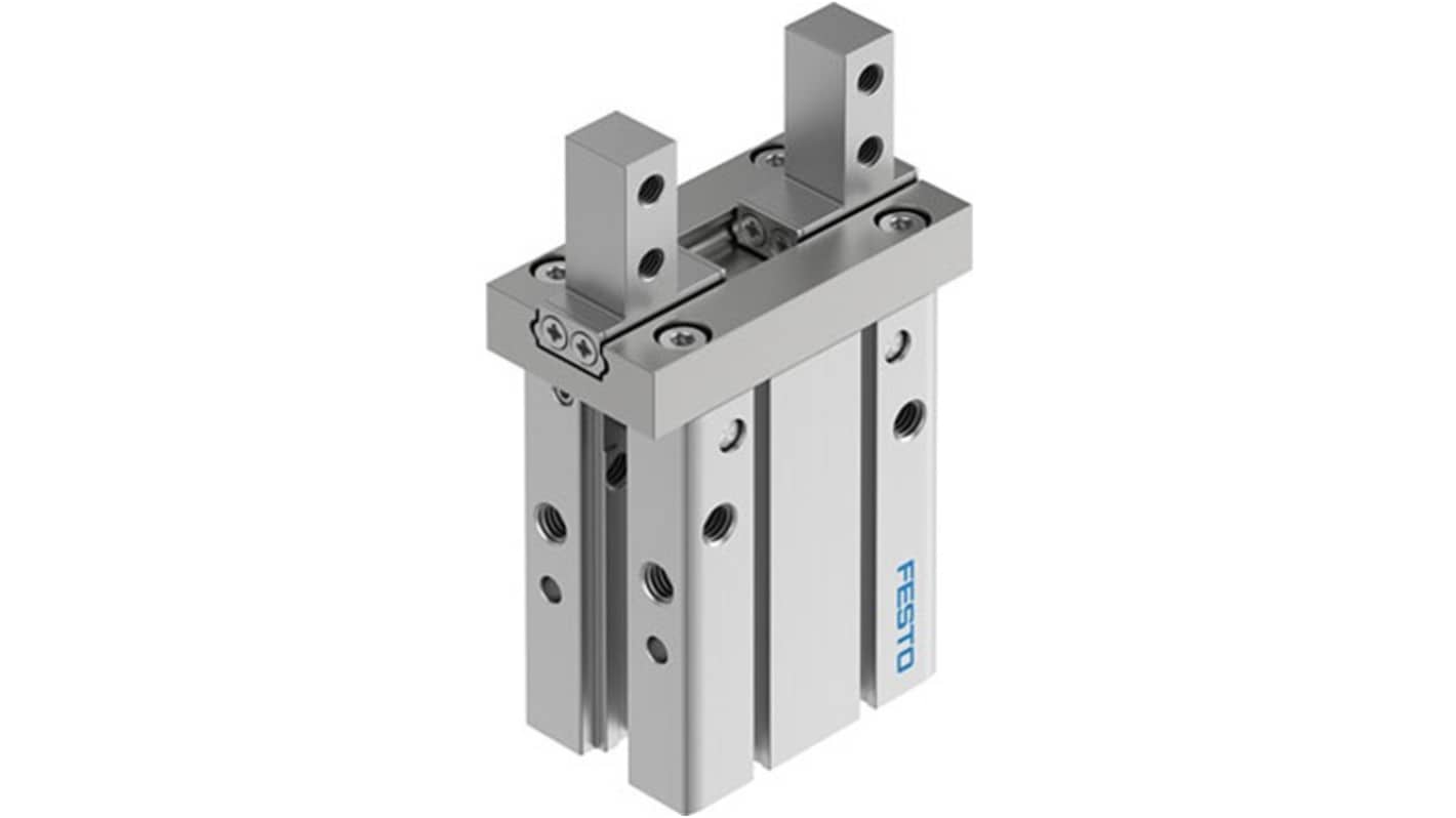Festo 2 Finger Double Action Pneumatic Gripper, DHPC-L-25-A-B-1, Parallel Gripping Type