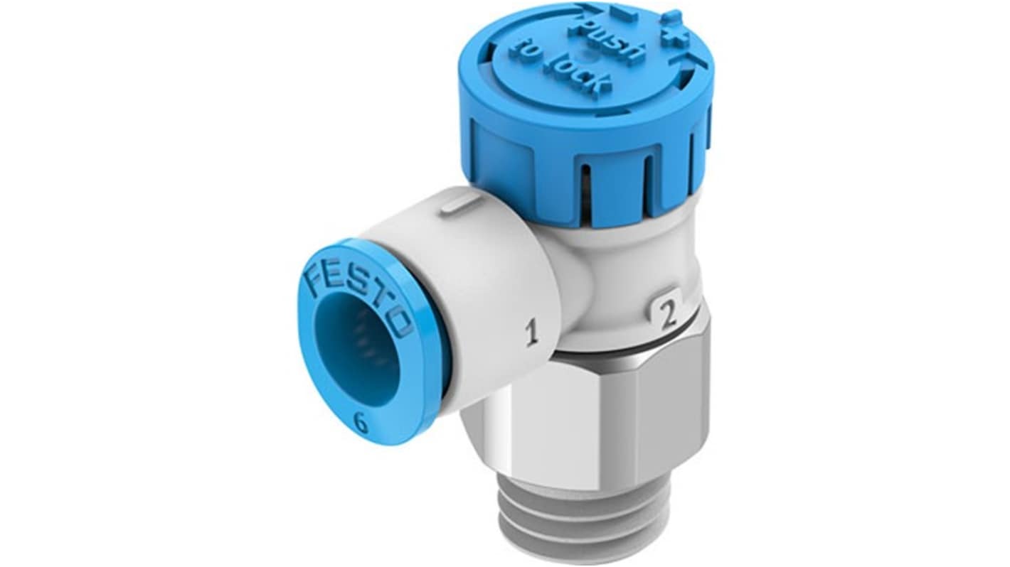Festo Manual Pneumatic Relay Pneumatic Manual Control Valve VFOE Series, R 1/8, 1/8in, VFOE-LE-T-R18-Q6-F1A