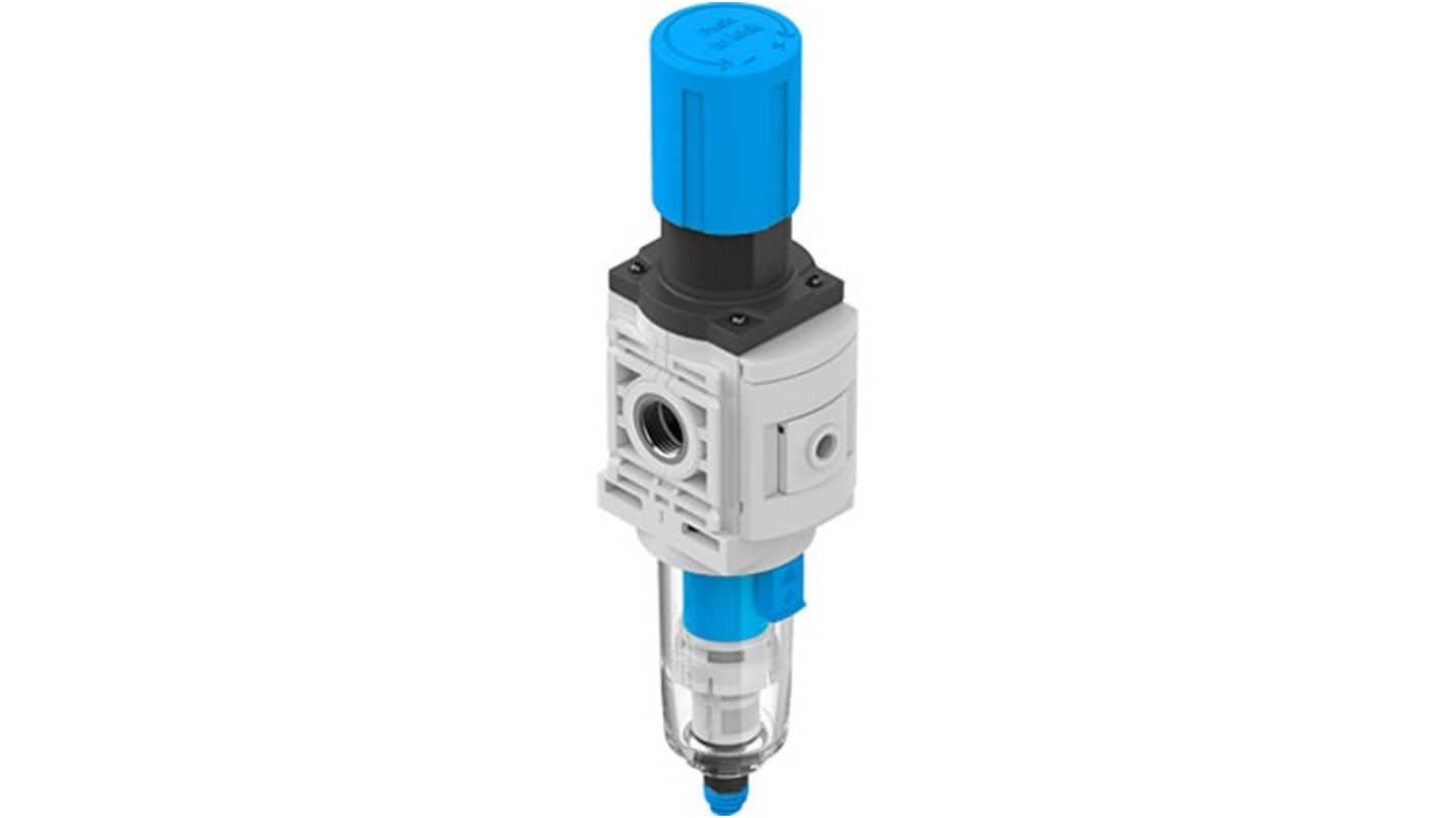Festo MS6 Filter Regulator, 5μm, G 1/2, Automatic, Manual, 10 bar, MS6-LFR-1/2-D6-C-P-VC-A8-B