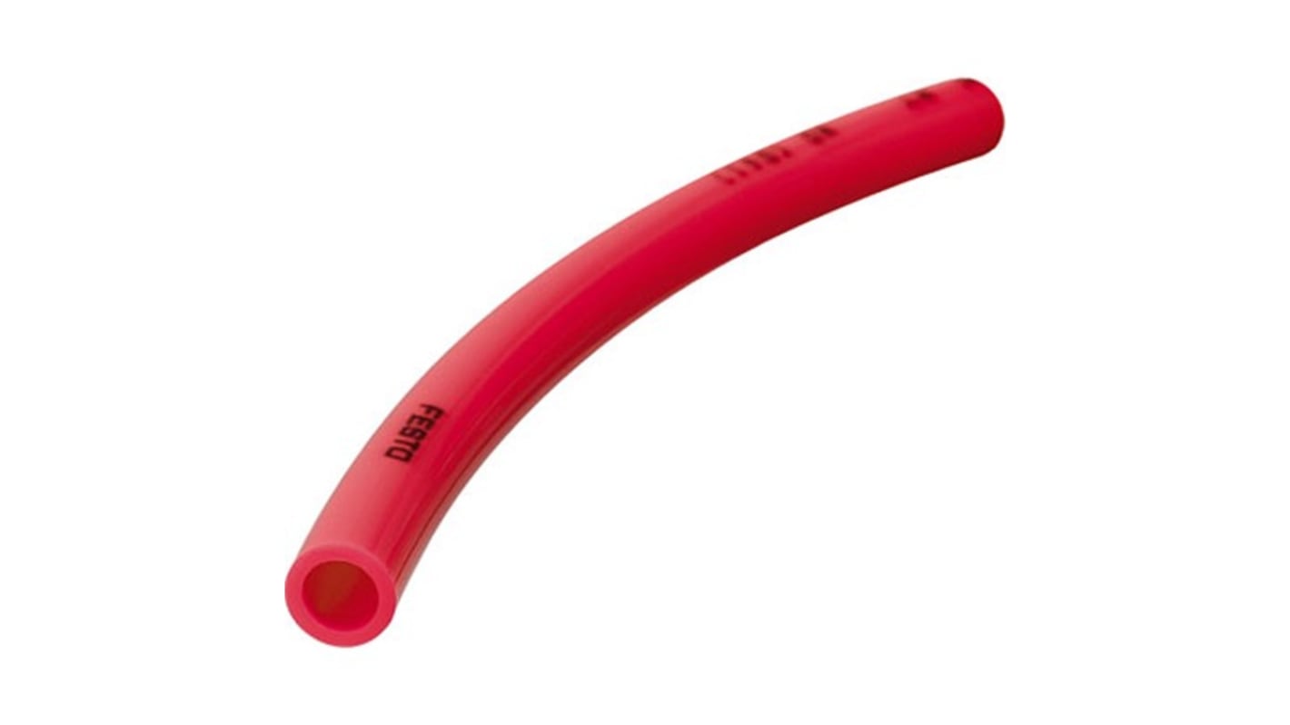 Festo PAN TPE, Flexible Tubing, 5.9mm ID, 8mm OD, Red