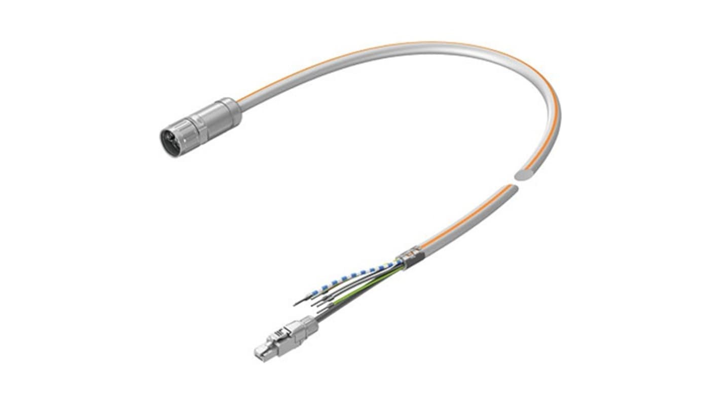 Festo NEBM Series Cable, 25m Length, 0 → 850 V,NEBM-M23G15-EH-7.5-Q10N-R3LEG14