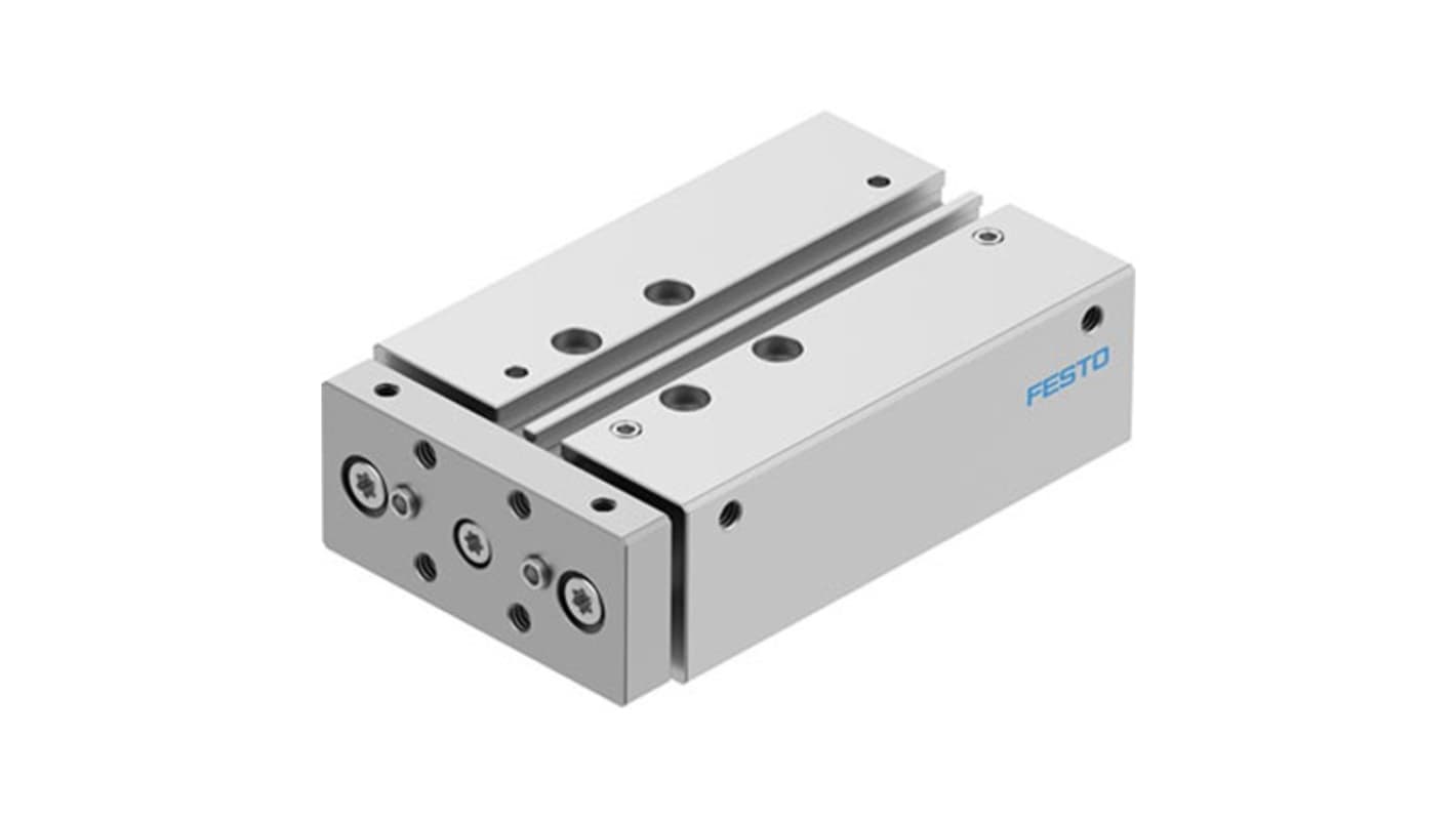 Festo Pneumatic Guided Cylinder - DFM-16-40-B-PPV-A-GF, 16mm Bore, 40mm Stroke, DFM Series, Double Acting