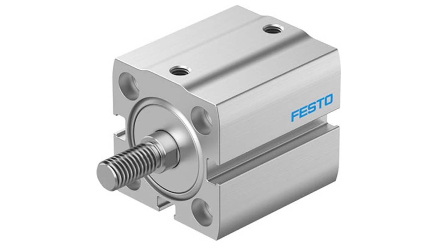 Festo Pneumatic Compact Cylinder - ADN-S-25-45-A-P-A-F1A, 25mm Bore, 45mm Stroke, ADN Series, Double Acting