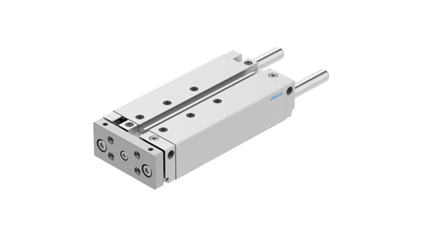Festo Pneumatic Guided Cylinder - DFM-25-125-B-PPV-A-GF, 25mm Bore, 125mm Stroke, DFM Series, Double Acting
