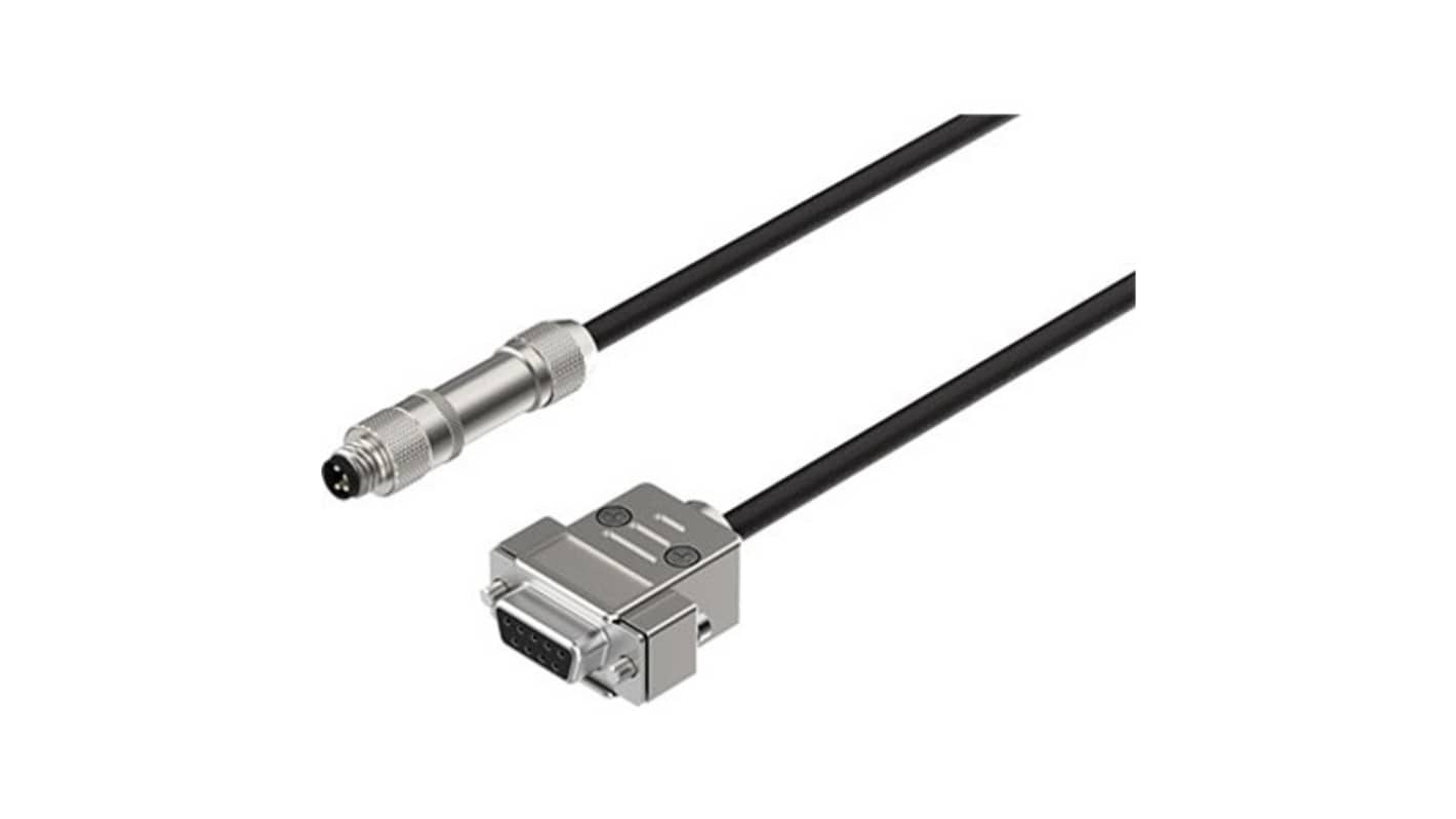 Festo NEBC Control Cable, 4, 9 Cores, 0.34 mm², 2.5m, Black TPE-U Sheath, 22