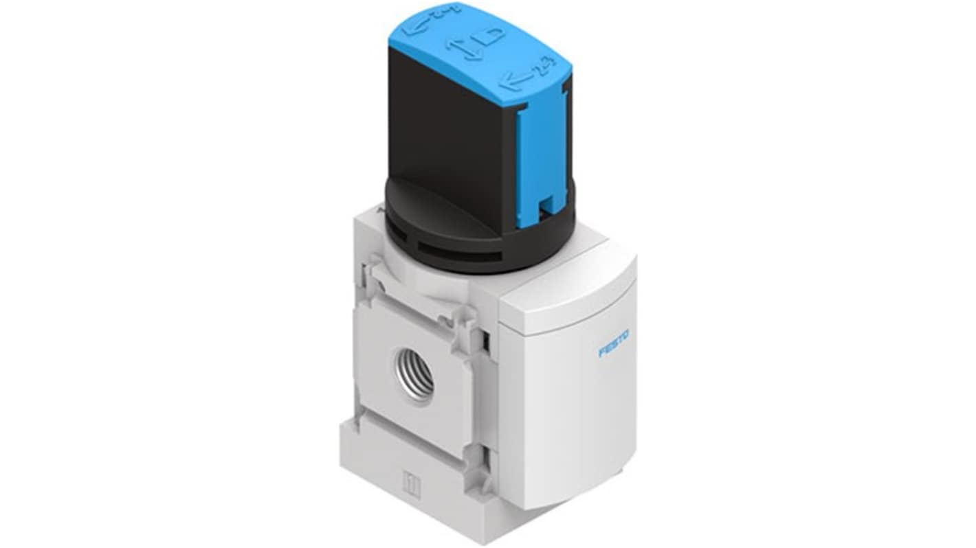 Festo Manual Pneumatic Relay Pneumatic Manual Control Valve MS4 Series, G 1/4, 1/4in, MS4-EM1-1/4-F1A