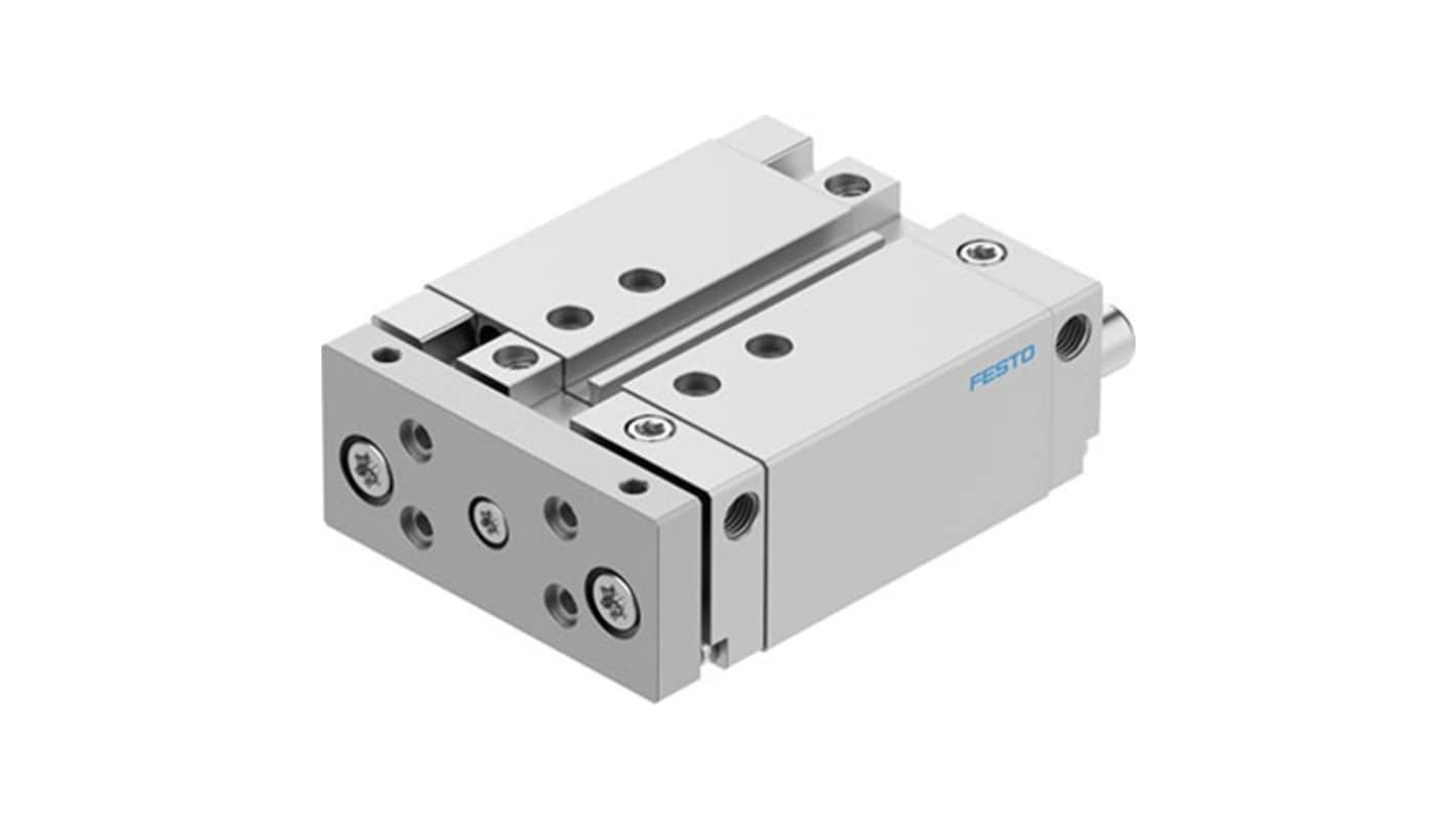 Festo Pneumatic Guided Cylinder - DFM-25-40-B-PPV-A-KF, 25mm Bore, 40mm Stroke, DFM Series, Double Acting