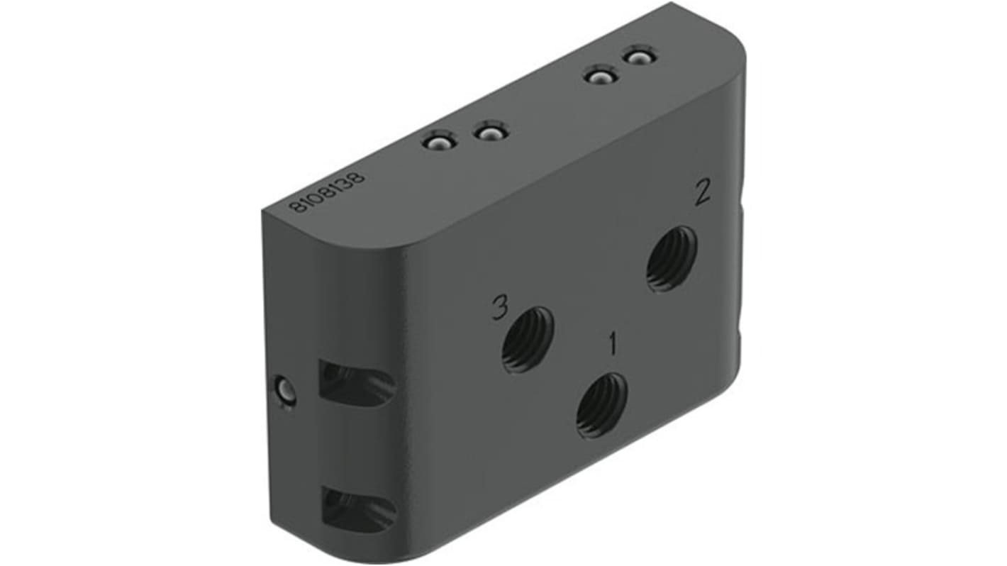 Festo CAPS series G 1/4 Manifold Block for use with Prepared For Positioner CMSH-V-SD, CAPS-M1-VDE1-S-A-AL-G14