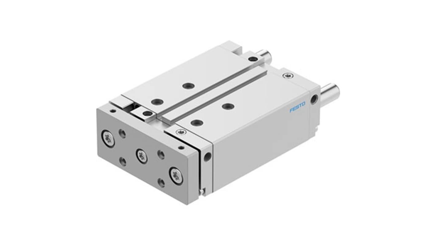 Festo Pneumatic Guided Cylinder - DFM-40-80-B-PPV-A-GF, 40mm Bore, 80mm Stroke, DFM Series, Double Acting