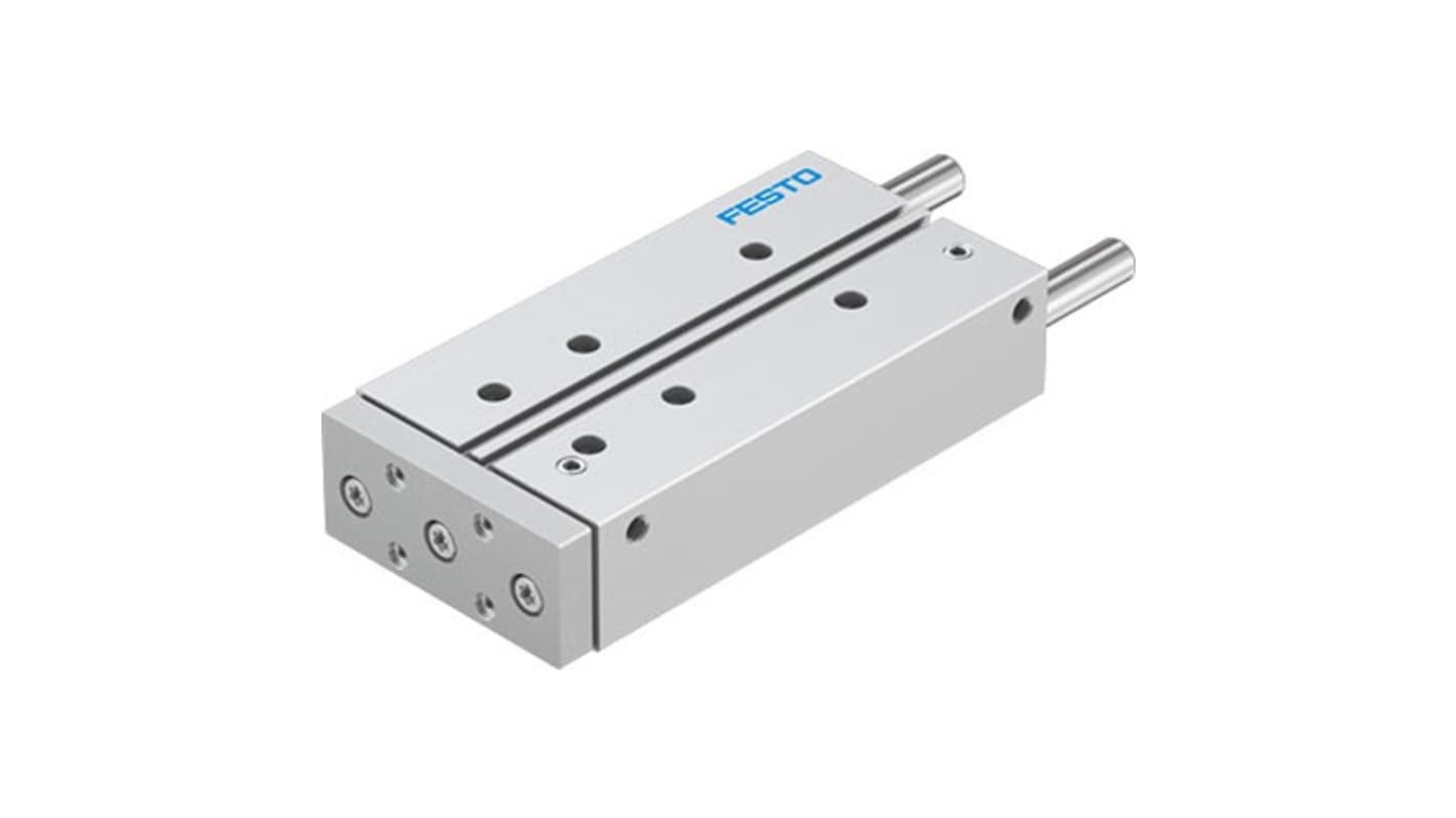 Festo Pneumatic Guided Cylinder - DFM-32-160-P-A-KF-F1A, 32mm Bore, 160mm Stroke, DFM Series, Double Acting