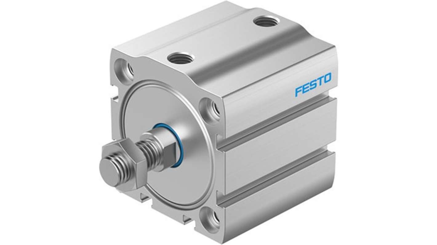 Festo Pneumatic Compact Cylinder - ADN-S-50-10-A-P-A-F1A, 50mm Bore, 10mm Stroke, ADN Series, Double Acting