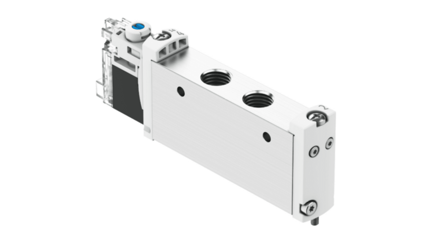 Festo 5/2-Way, Monostable Pneumatic Solenoid Valve - Electrical G 1/8 VUVG Series 24V