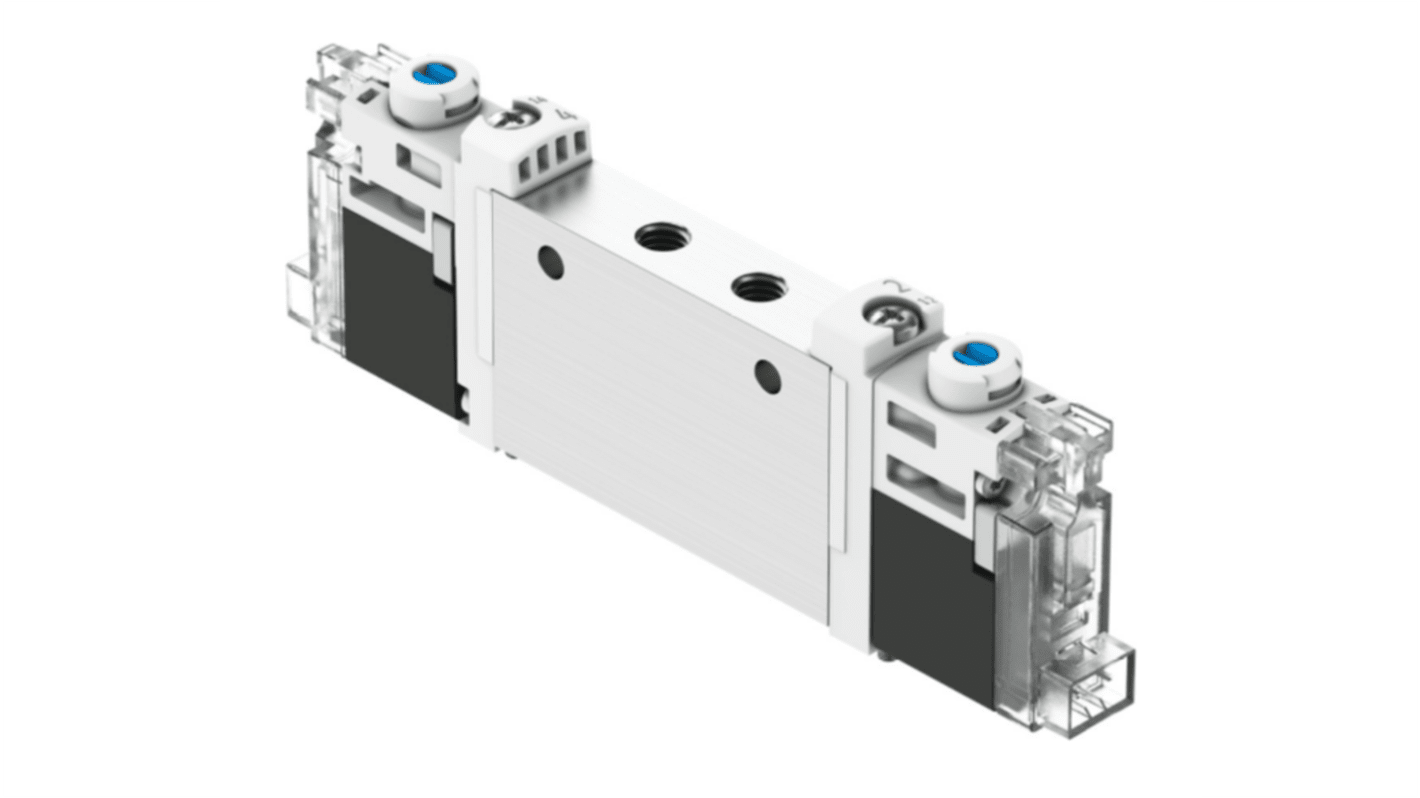 Festo 2x3/2-Way, Monostable, Open Pneumatic Solenoid Valve - Electrical M7 VUVG Series 24V