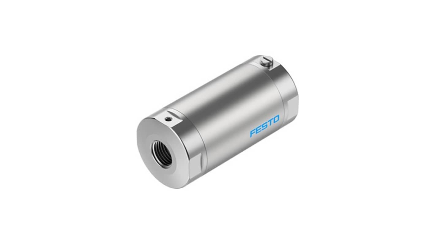 Festo VZQA-C-M22C Series Threaded Pinch Valve, NPT 1/4 Inlet Port x NPT 1/4 Outlet Port, VZQA-C-M22C-6-TT-V2V4S1-2