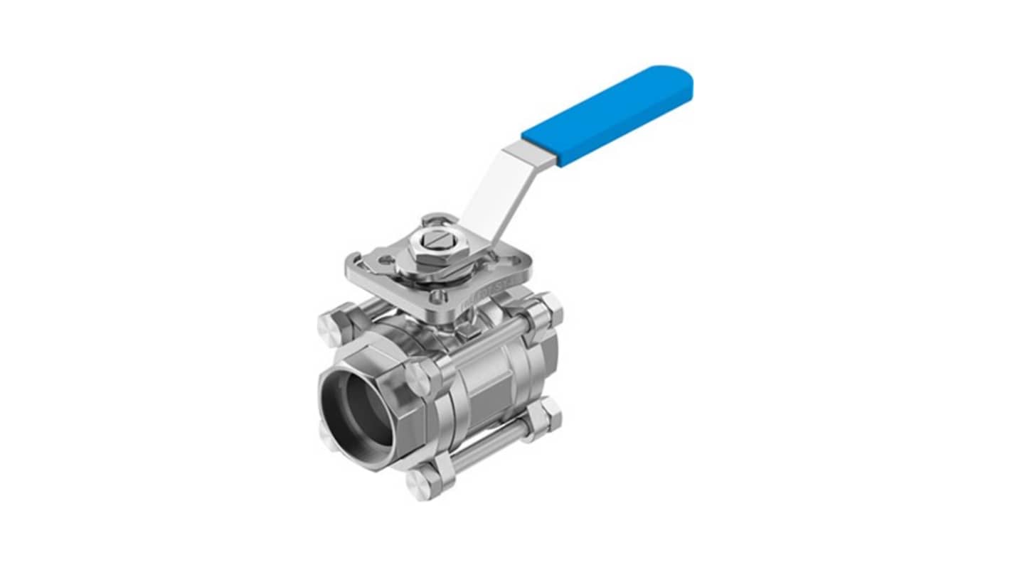 Festo Stainless Steel Ball Valve, Ball Valve, Flanged, 40mm, 63bar Operating Pressure