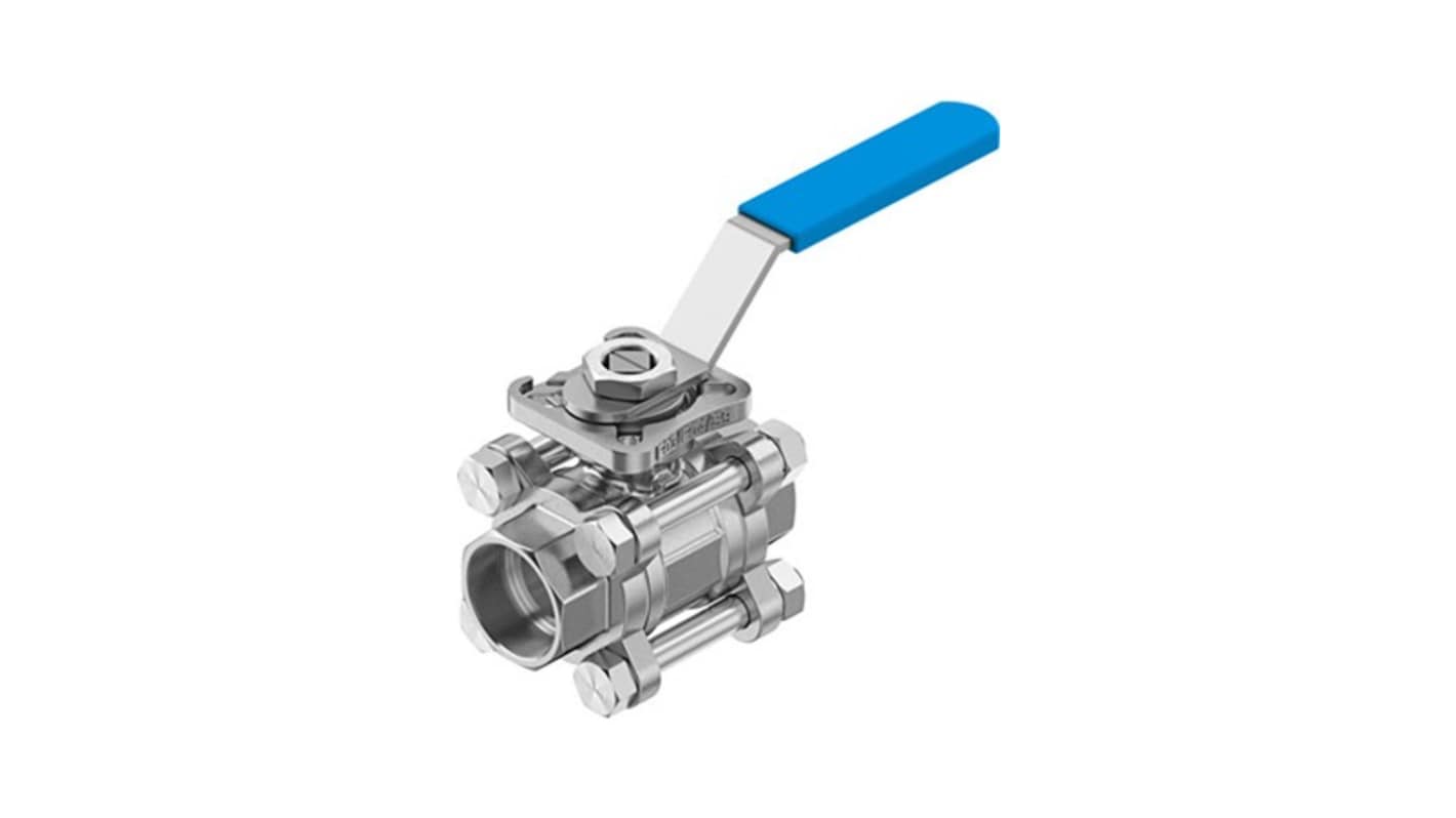 Festo Stainless Steel Ball Valve, Ball Valve, Flanged, 20mm, 63bar Operating Pressure