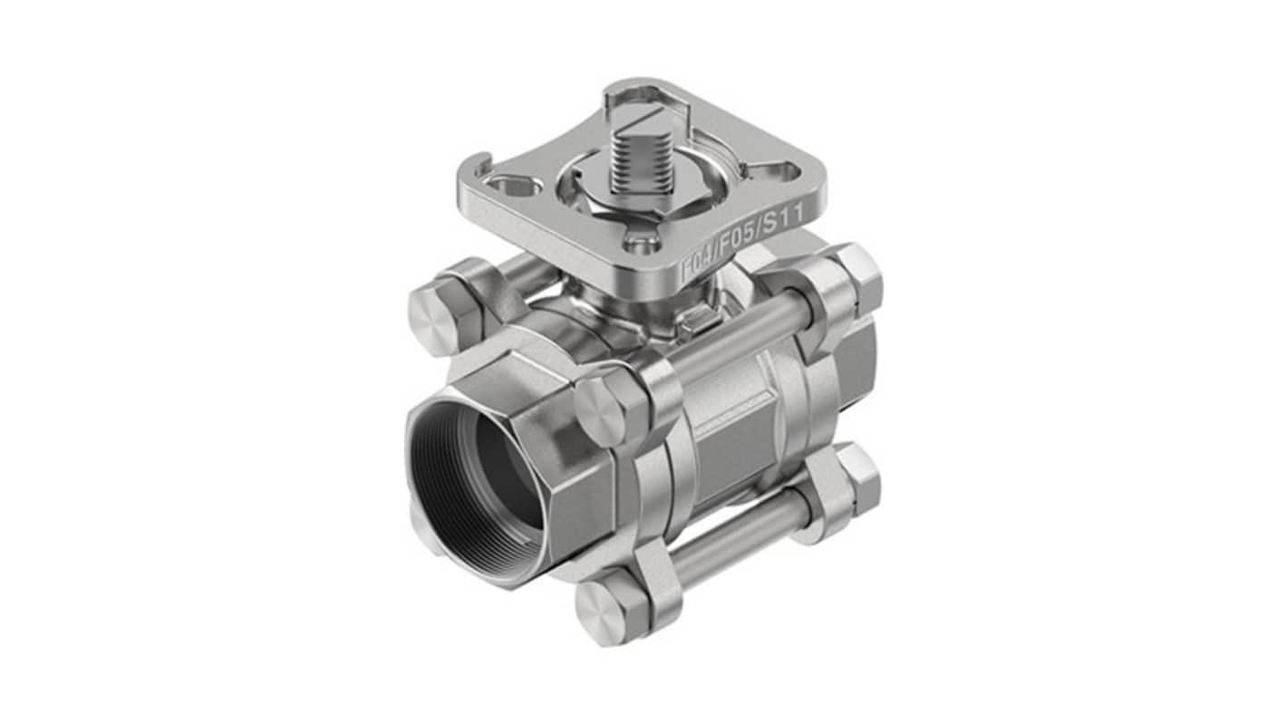 Festo Stainless Steel Ball Valve, Ball Valve, Flanged, 25mm, 63bar Operating Pressure