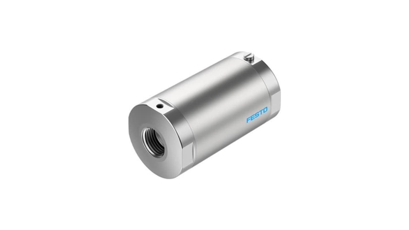 Festo VZQA-C-M22C Series Threaded Pinch Valve, G 1/2 Inlet Port x G 1/2 Female Outlet Port, VZQA-C-M22C-15-GG-V2V4S1-2