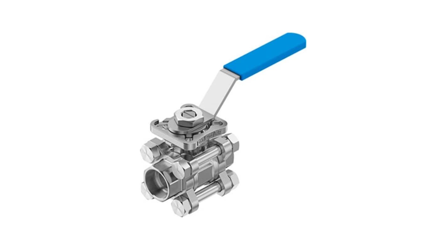 Festo Stainless Steel Ball Valve, Ball Valve, Flanged, 15mm, 63bar Operating Pressure