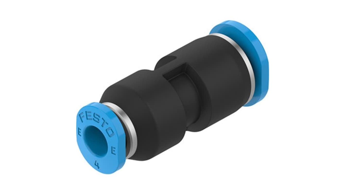 Festo 快插接头气管接头, 推入式6 mm转推入式4 mm, NPQE-D系列, NPQE-D-Q6-Q4-F1A-P10