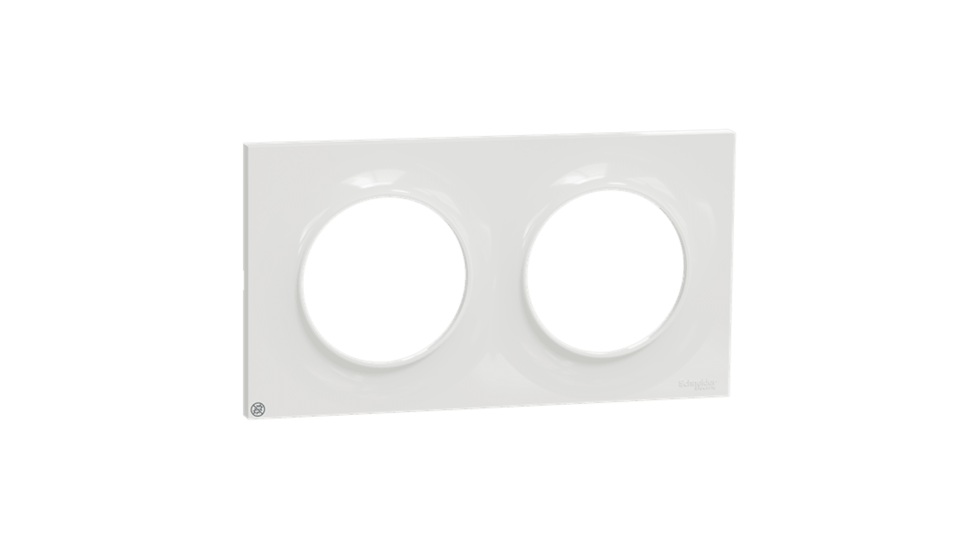 Schneider Electric White 2 Gang Cover Plate