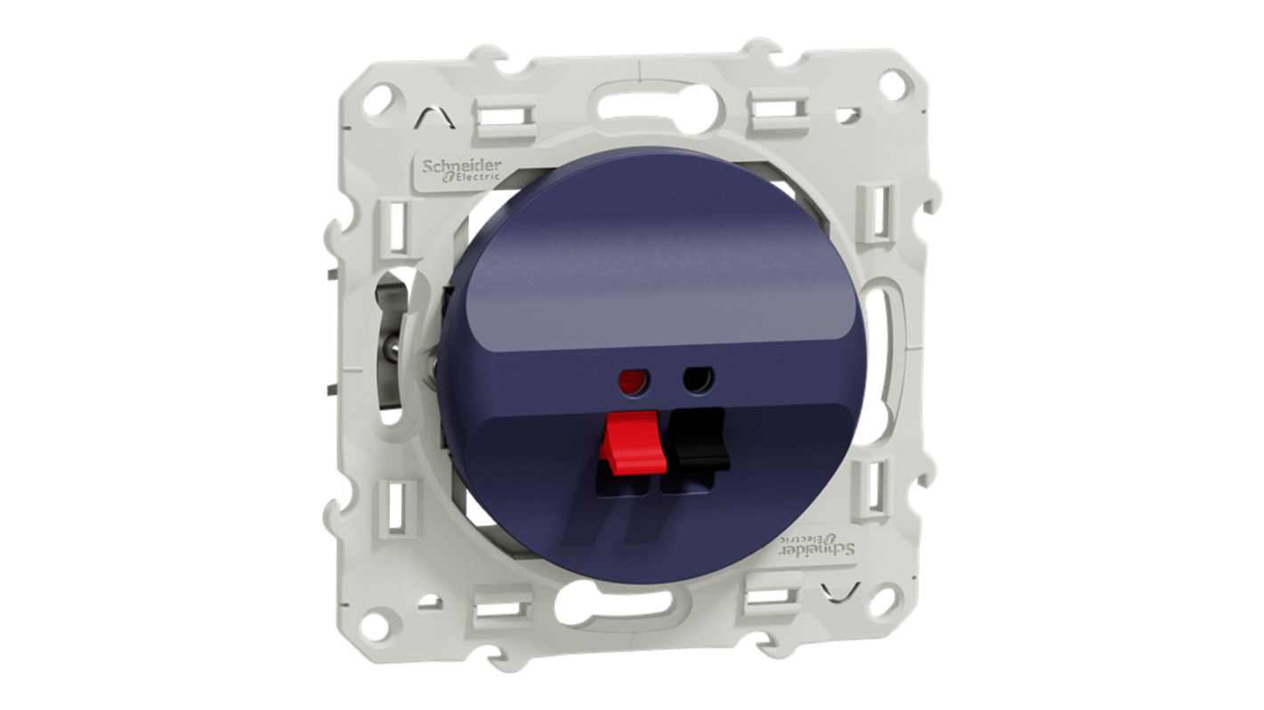 Screw Terminal Blue Socket, Flush Mount