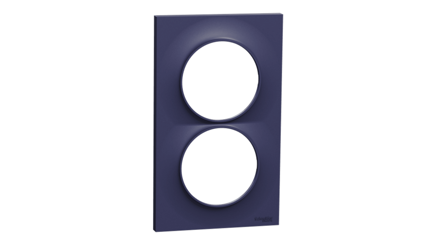 Schneider Electric Blue 2 Gang Cover Plate