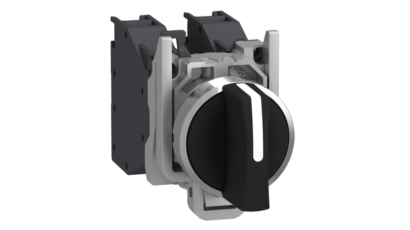 Schneider Electric Spring Return Selector Switch Complete - (SPST) 22mm Cutout Diameter 3 Positions