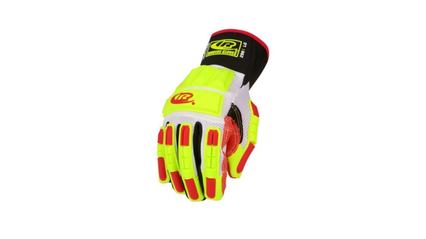 Ansell Ringers R-298 Red Polyester Cut Resistant, Impact Protection Gloves, Size 12, Thermoplastic Rubber Coating