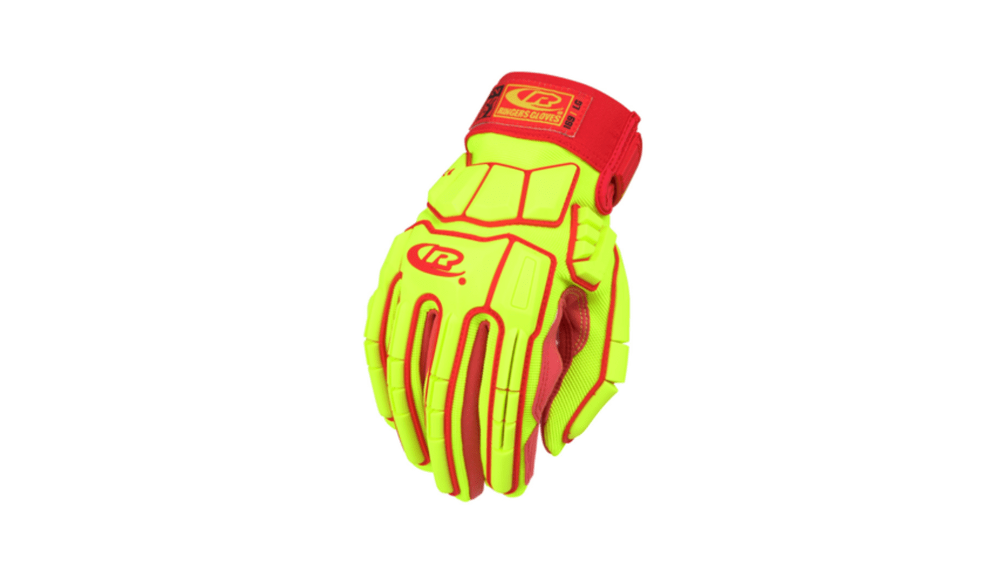 Ansell Ringers R-169 Red HPPE Cut Resistant, Impact Protection Gloves, Size 13, Thermoplastic Rubber Coating
