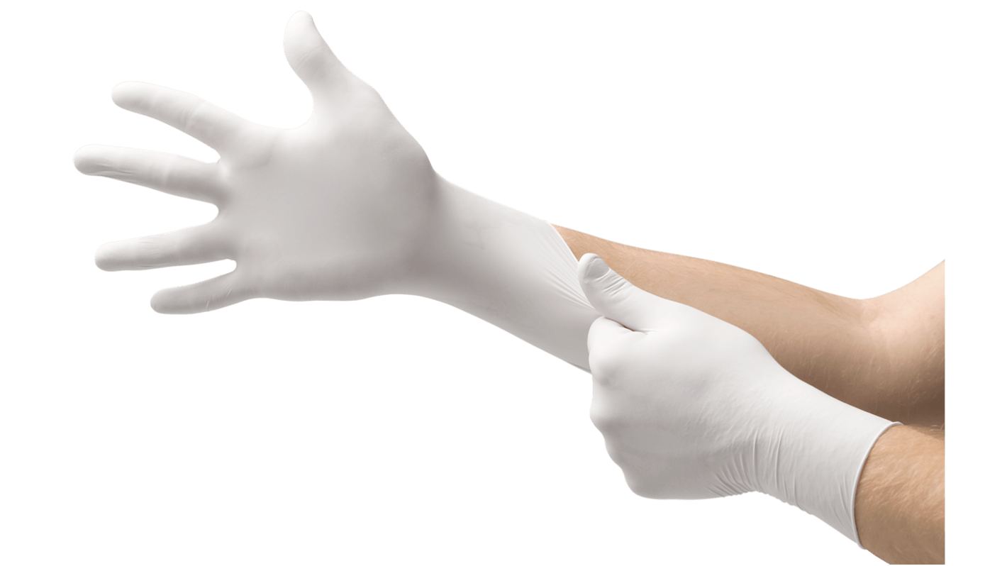 Ansell VersaTouch 92-205 White Nitrile Food Industry Work Gloves, Size 9.5-10 XL