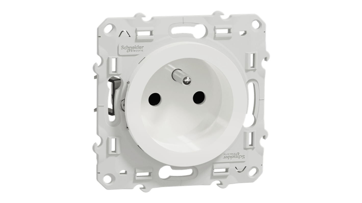 Schneider Electric Steckdose (Buchse) Weiß, H. 71mm x B. 71mm