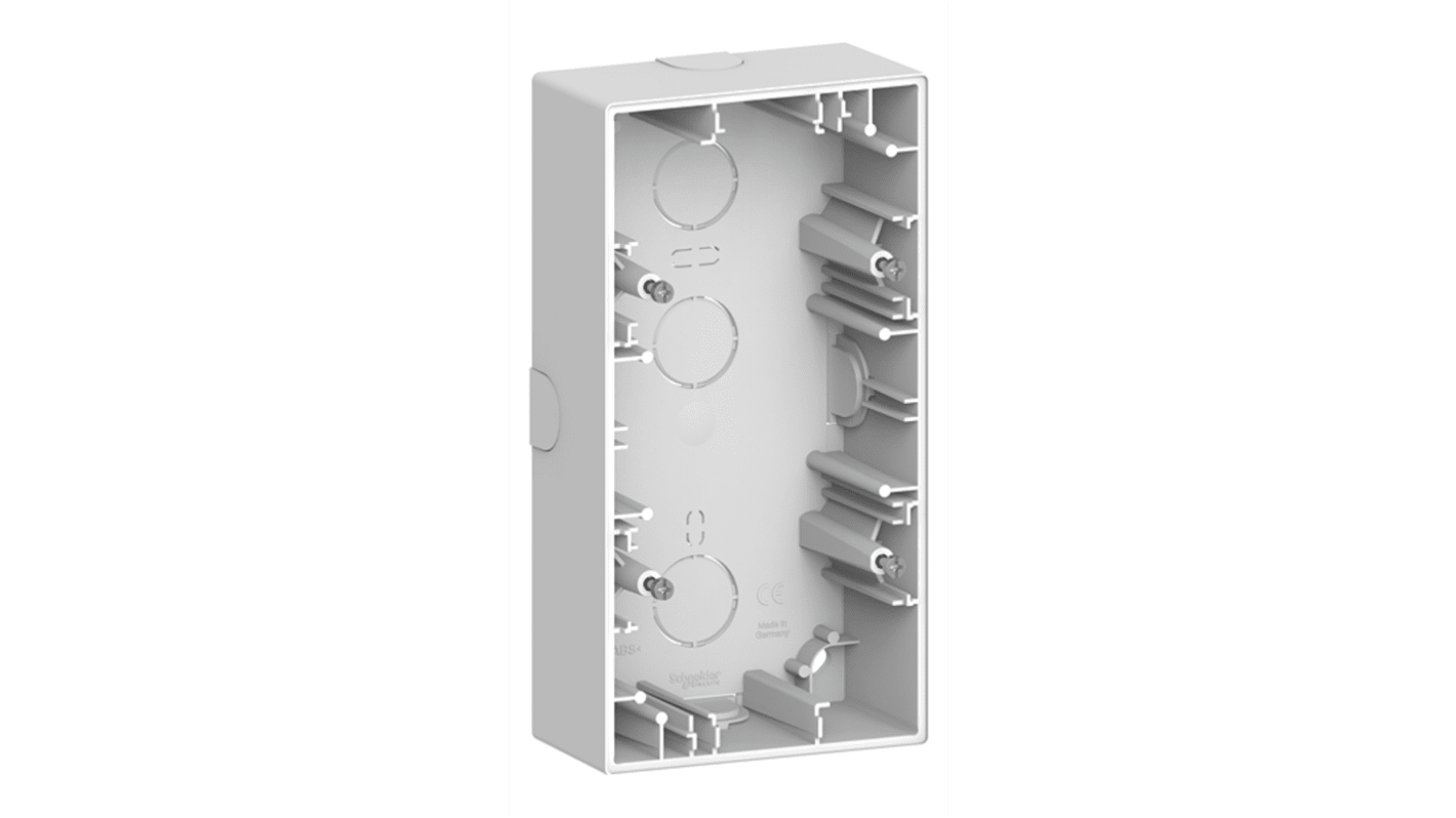 Schneider Electric Merten Grey ABS Back Box Mounting Frame,  Surface Mount, 2 Gangs