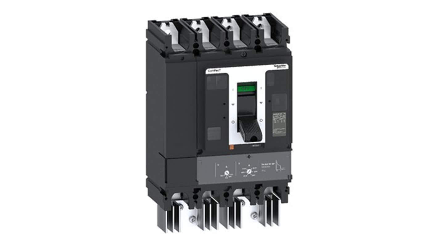Schneider Electric, ComPacT MCCB 4P 500A, Breaking Capacity 50 kA, Fixed Mount