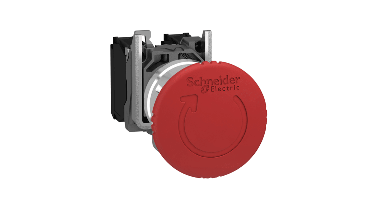 Schneider Electric XB4BS Series Push Emergency Stop Emergency Stop Push Button, 22.5mm Cutout, IP66, IP69, IP69K