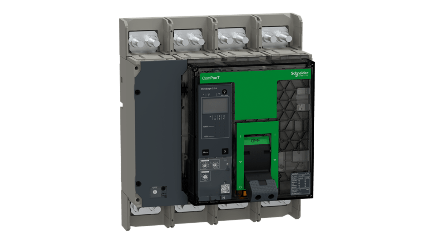 Schneider Electric MCCB塑壳断路器, 30 kA分断, 630A, 4极, C063系列