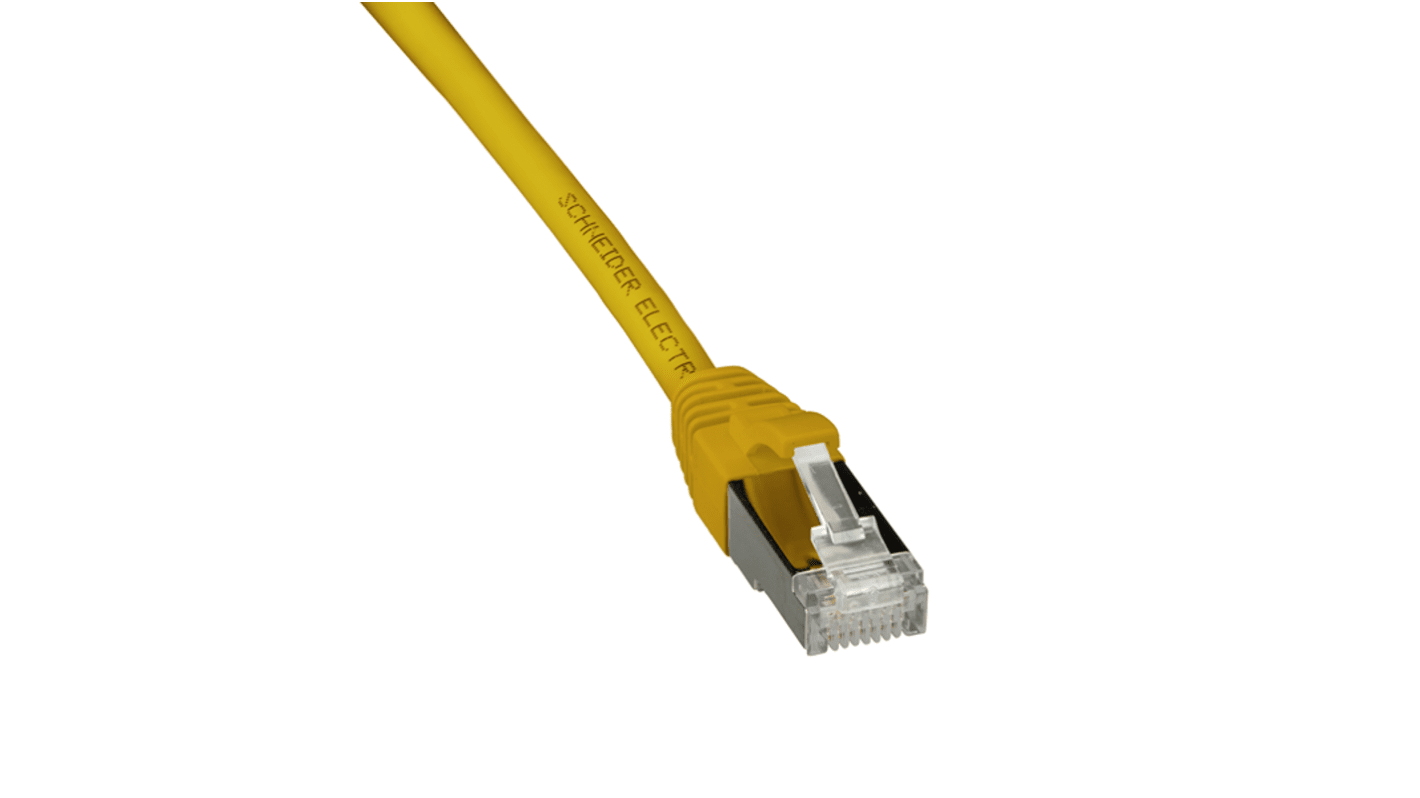Schneider ElectricActassi, 1m Cat6a, Yellow, S/FTP Shielded, Terminated Polyethylene Sheath